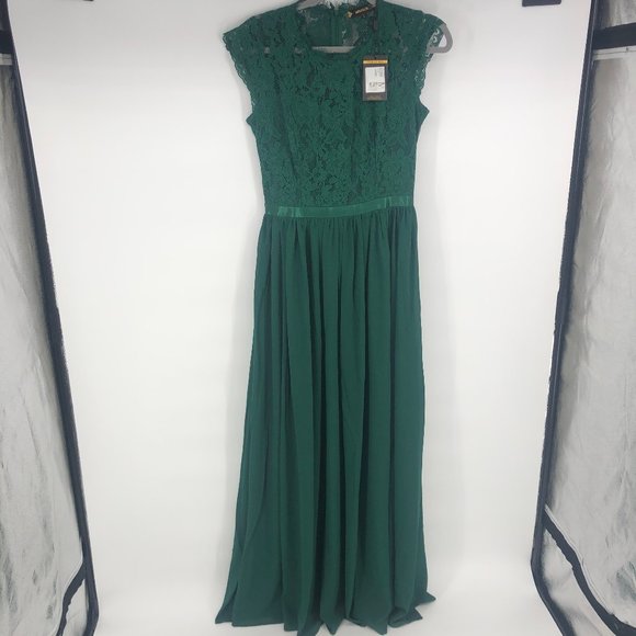 Miusol Emerald Winter Green Maxi Dress Medium - Picture 2 of 8